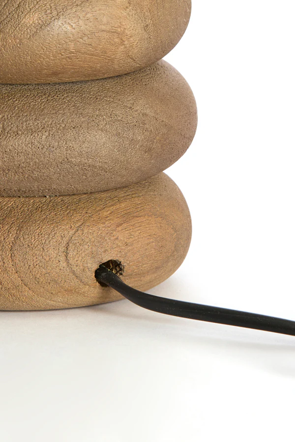 Lamp base 12x21 cm BUDONGO wood grey-dark brown - Image 4
