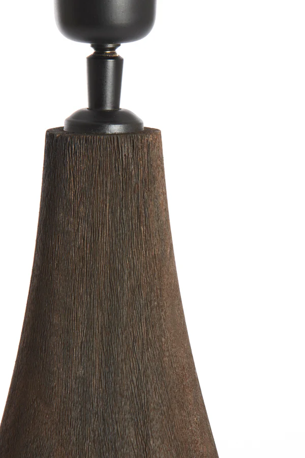 Lamp base 13x42 cm TRAPINO wood matt dark brown - Image 3