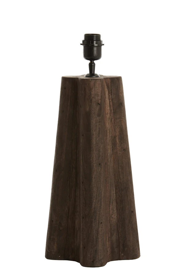 Lamp base 15x15x40 cm NAVELLI wood matt grey-brown