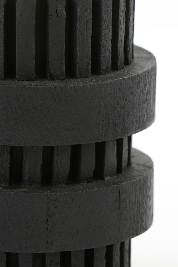 Lamp base 15x30 cm SAKURA wood matt black - Image 5