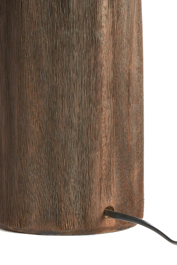 Lamp base 15x35 cm TRAPANI wood matt dark brown - Image 4