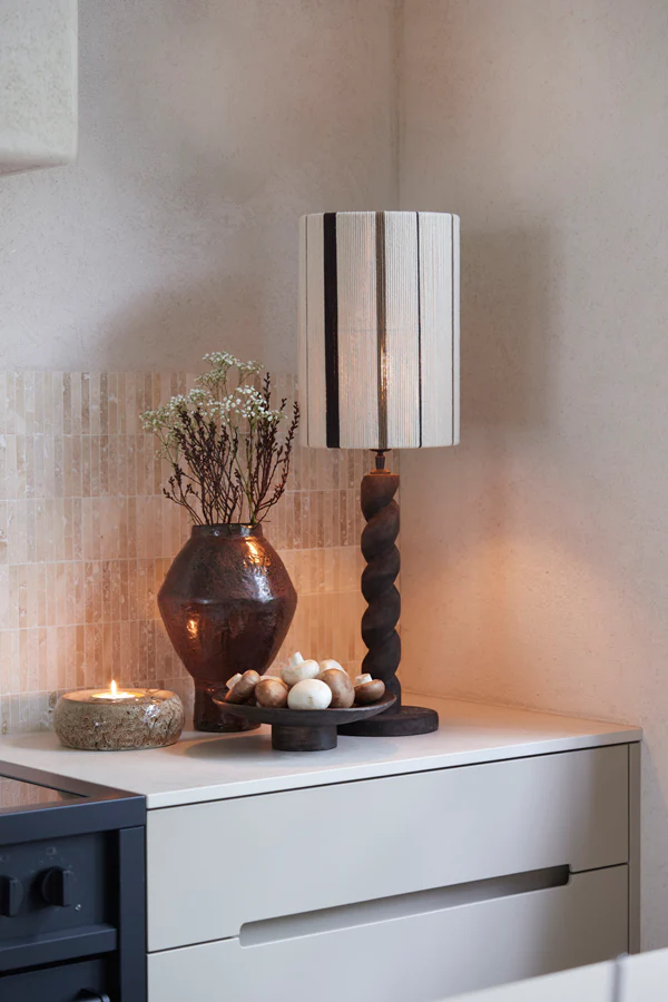 Lamp base 15x45 cm NANNO wood matt grey-brown - Image 6