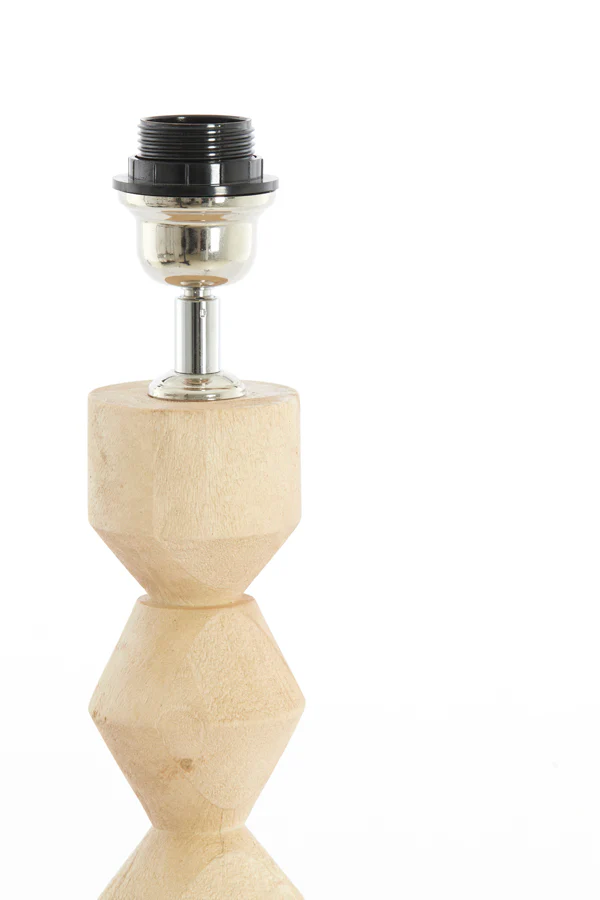 Lamp base 15x53 cm EDIE wood matt natural - Image 3