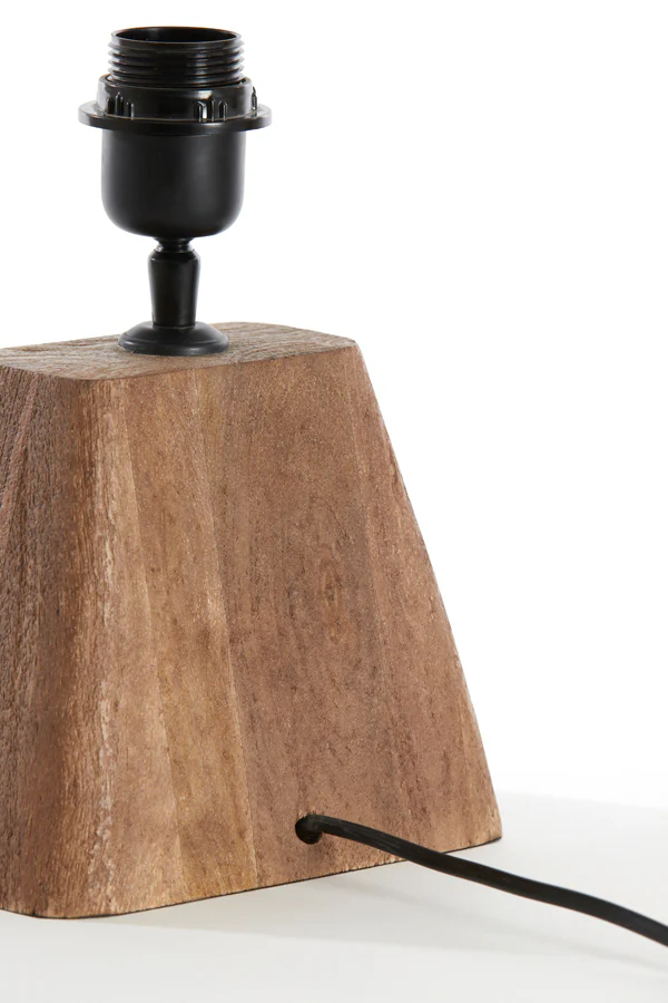 Lamp base 18x13x15 cm KARDAN wood matt brown - Image 4