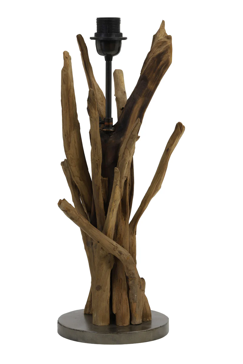Lamp base 18x50 cm BLUMA natural brown - Image 2