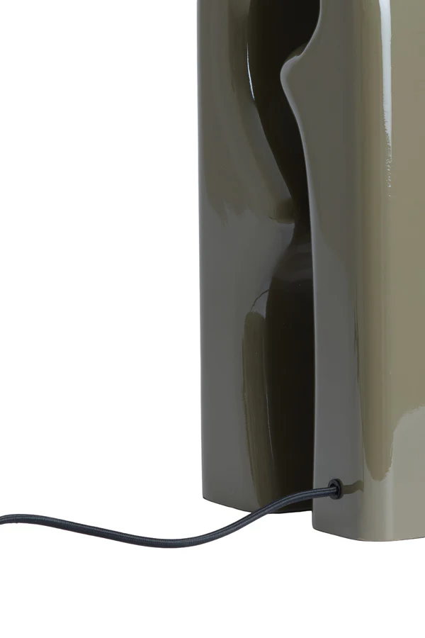 Lamp base 19x13x52,5 cm MISTRA shiny taupe - Image 6