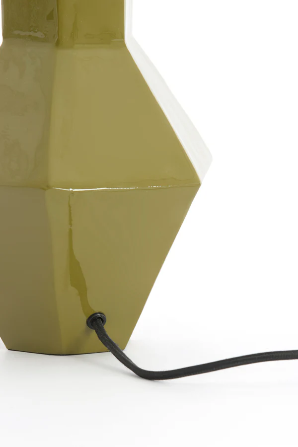 Lamp base 19x40 cm CALIRA olive green - Image 4