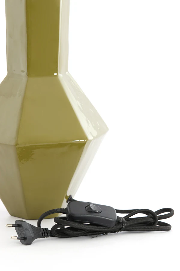 Lamp base 19x40 cm CALIRA olive green - Image 6