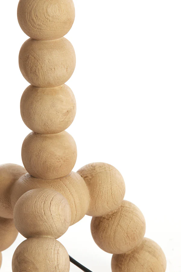 Lamp base 20x20x40 cm VEGLIO wood matt natural - Image 3