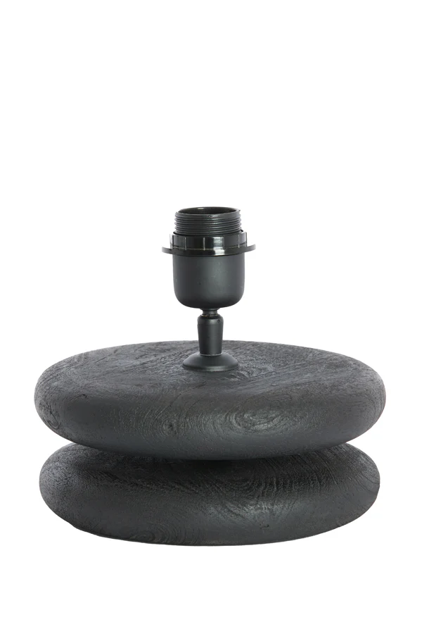 Lamp base 20x9 cm EBOLI wood matt black