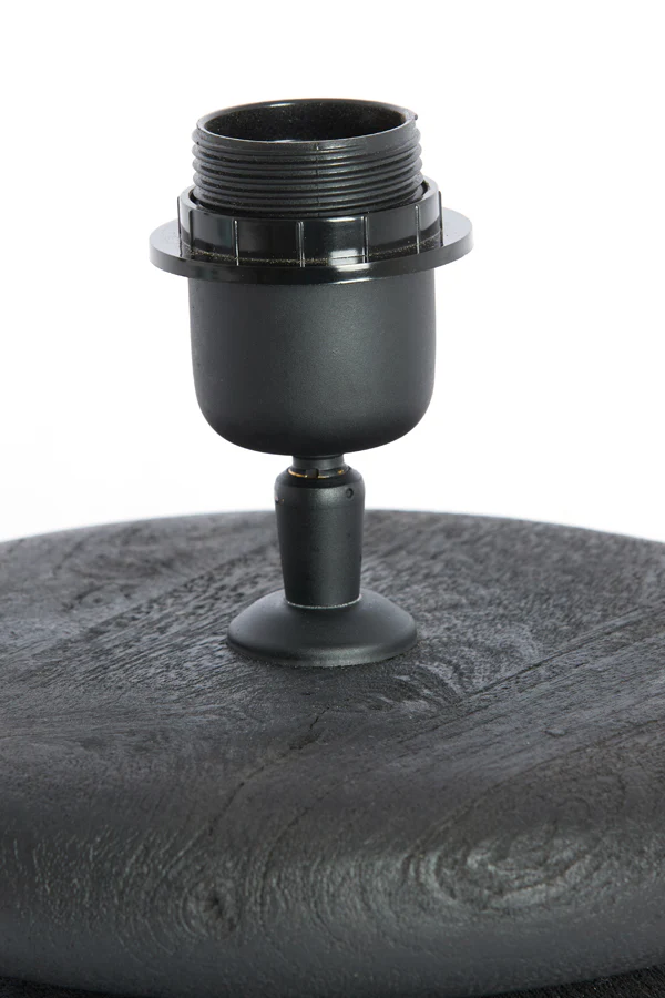 Lamp base 20x9 cm EBOLI wood matt black - Image 3