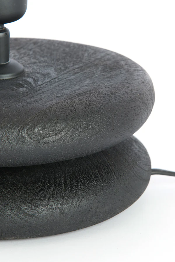 Lamp base 20x9 cm EBOLI wood matt black - Image 4