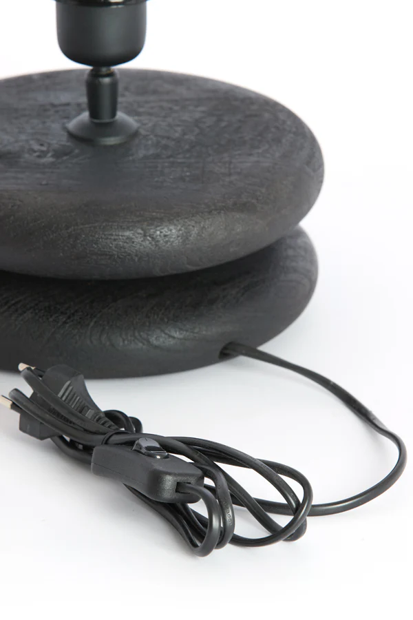 Lamp base 20x9 cm EBOLI wood matt black - Image 6