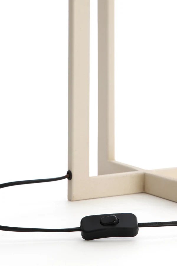 Lamp base 21x21x46 cm MACE cream - Image 6