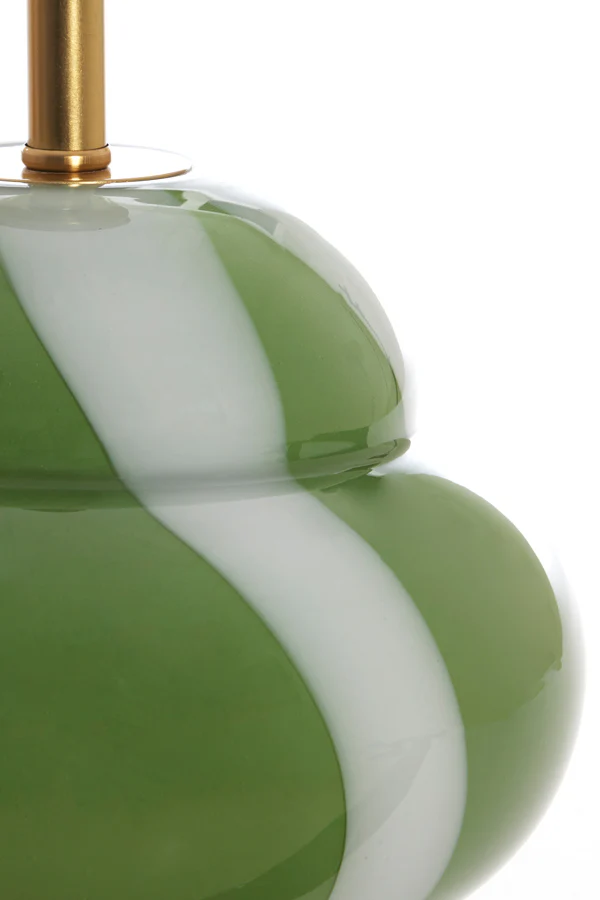 Lamp base 22x28 cm YLIEN glass green-white+gold - Image 3
