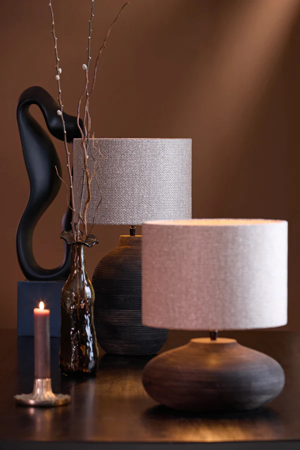 Lamp base 22x39 cm KHOMAI wood antique brown - Image 3