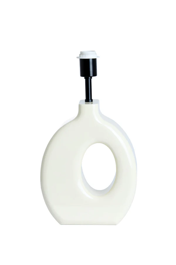 Lamp base 23,5x12x42,5 cm KANTI shiny cream