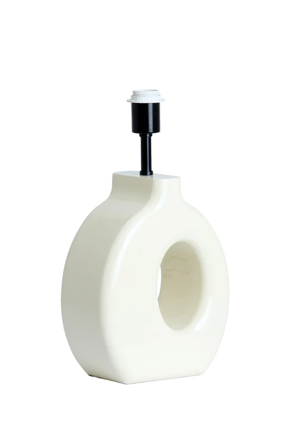 Lamp base 23,5x12x42,5 cm KANTI shiny cream - Image 2