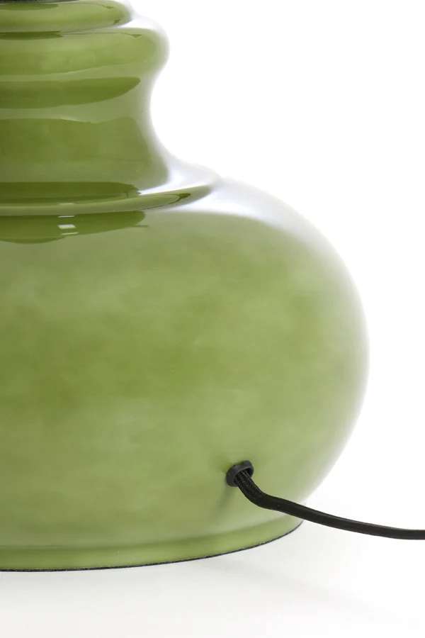 Lamp base 23x28,5 cm VERDE glass olive green - Image 4