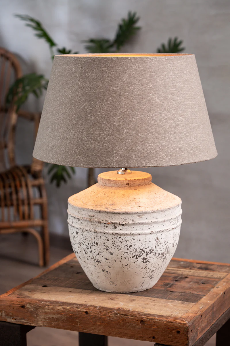 Lamp base 25x35 cm TOBA medium antique grey - Image 2