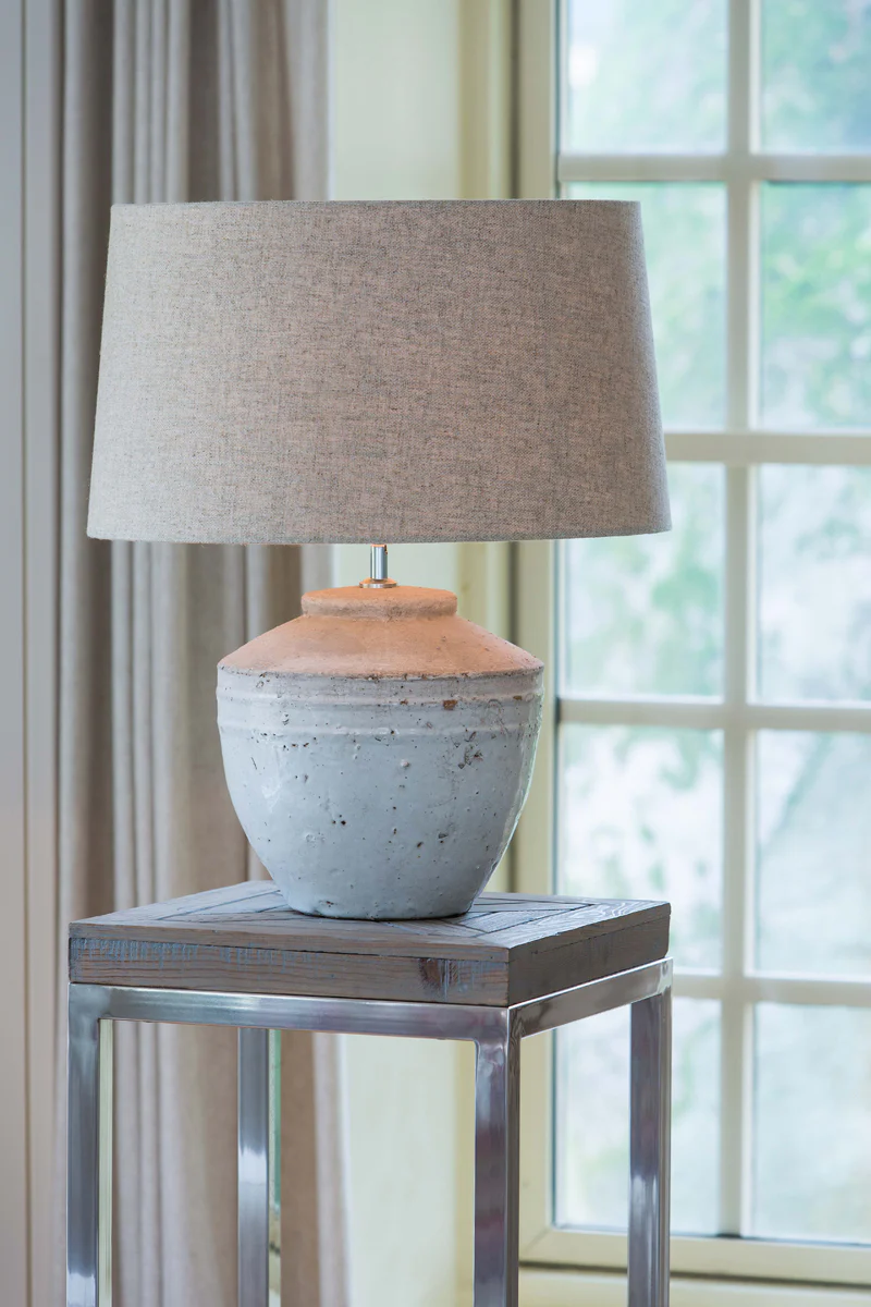 Lamp base 25x35 cm TOBA medium antique white - Image 3