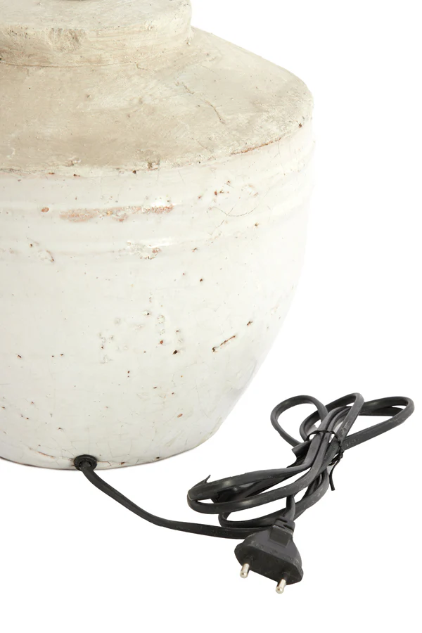 Lamp base 25x35 cm TOBA medium antique white - Image 9
