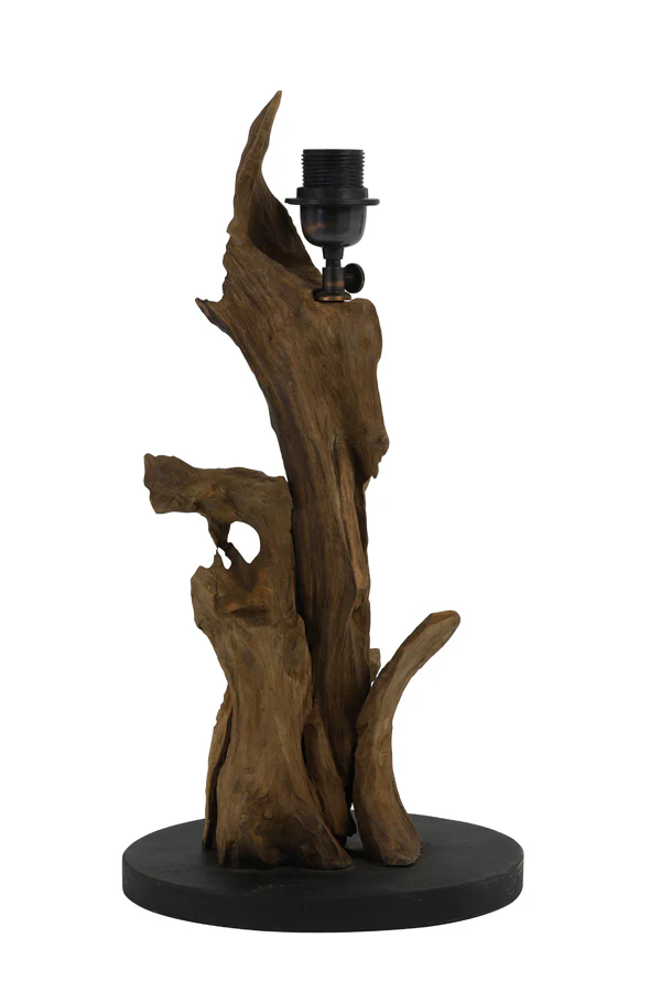 Lamp base 25x50 cm IKAL wood natural brown - Image 6