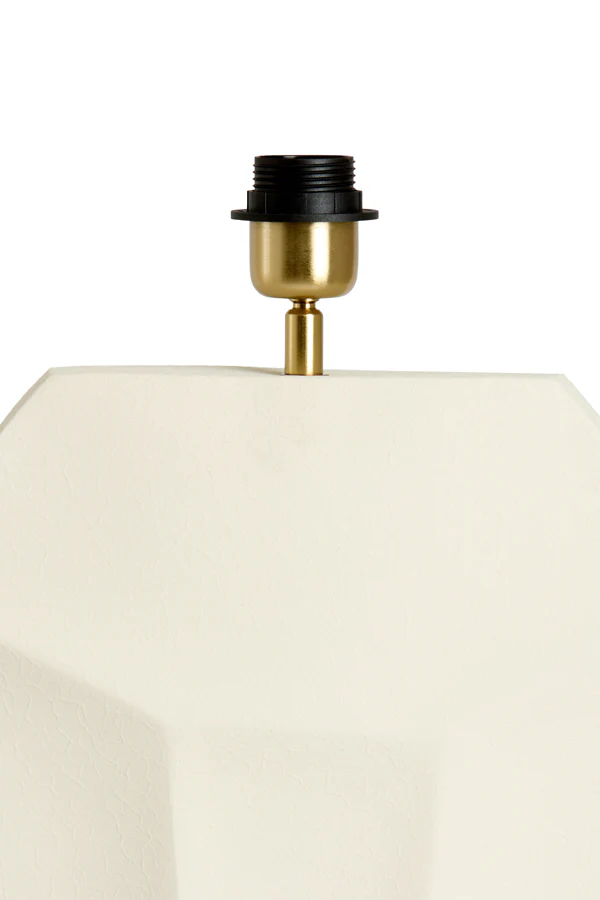 Lamp base 26x12x38 cm CORDOBA matt cream - Image 4