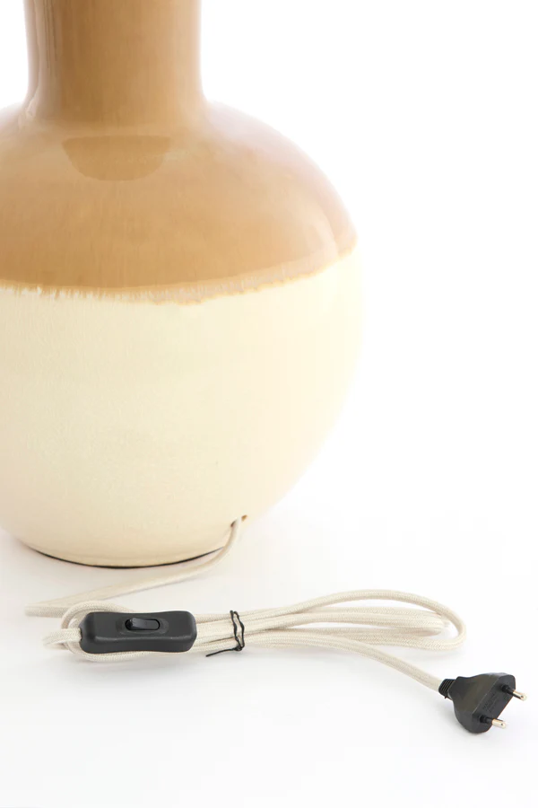 Lamp base 28,5x52 cm ULLOA ceramics light brown+cream - Image 7