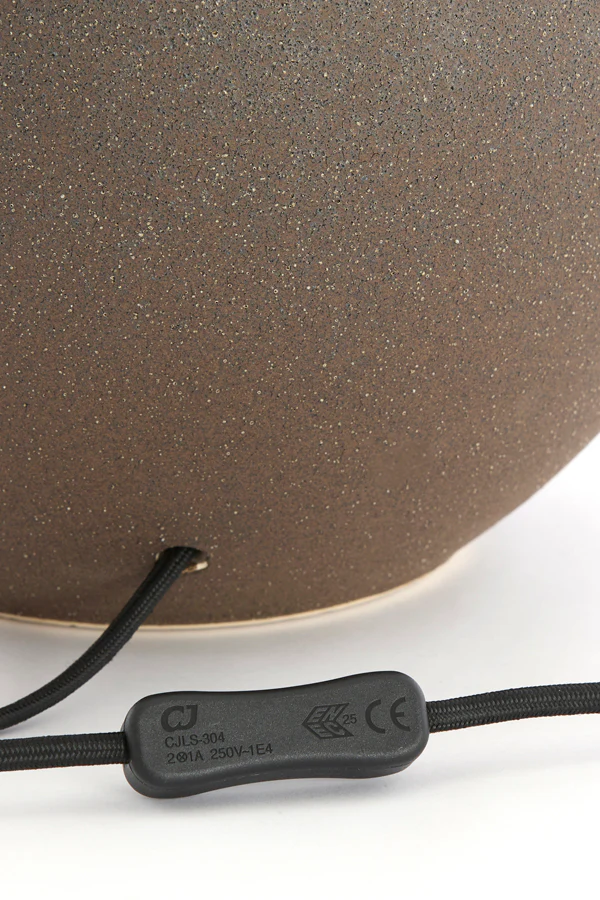 Lamp base 28,5x52 cm ULLOA ceramics matt dark brown - Image 2