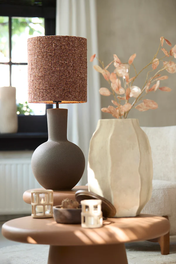Lamp base 28,5x52 cm ULLOA ceramics matt dark brown - Image 6