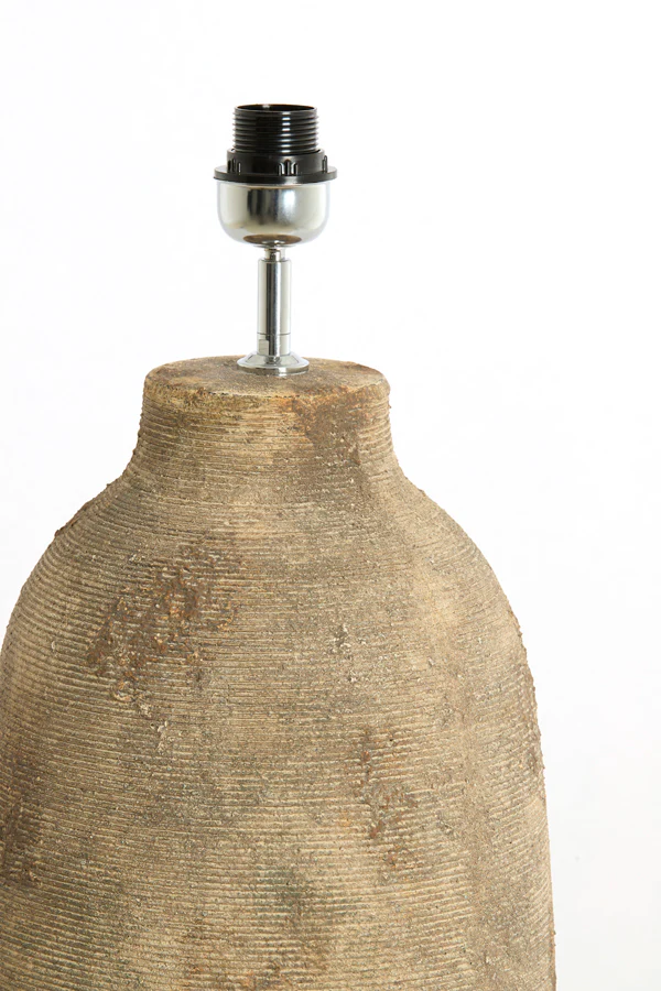Lamp base 28x70 cm LUCENTE ceramics antique dark brown - Image 3