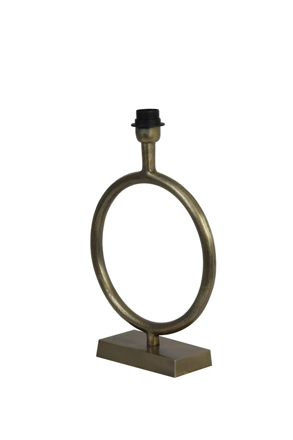 Lamp base 30x12,5x35 cm LIVU raw antique bronze - Image 2