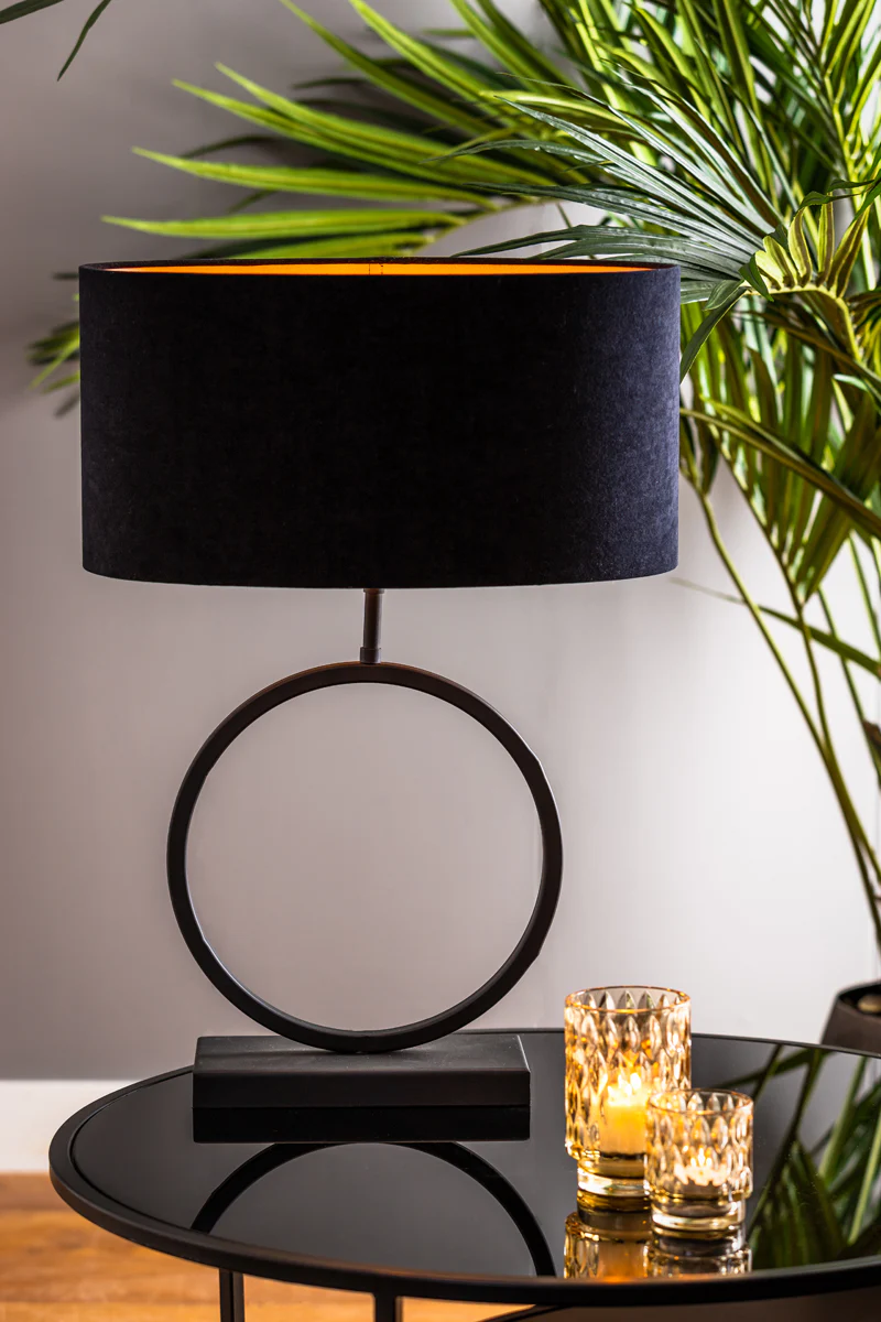 Lamp base 30x12,5x43 cm LIVA matt black - Image 4