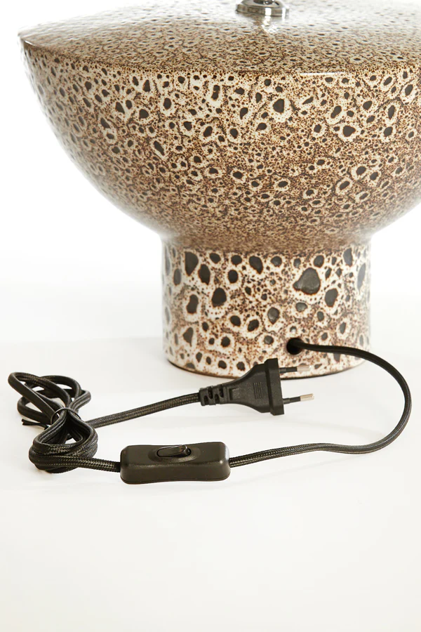 Lamp base 32x22 cm YASUR ceramics cream+black - Image 5