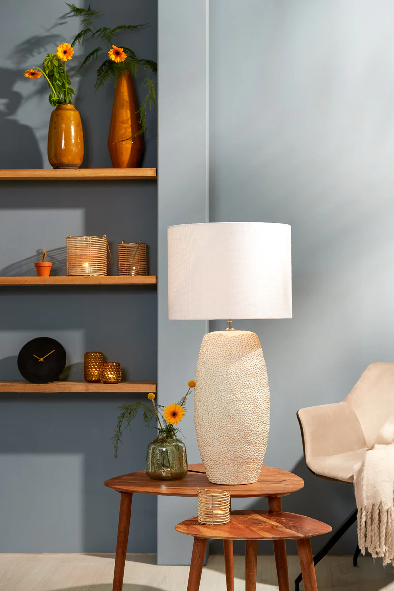 Lamp base 34,5x59 cm KYARA ceramics cream - Image 3