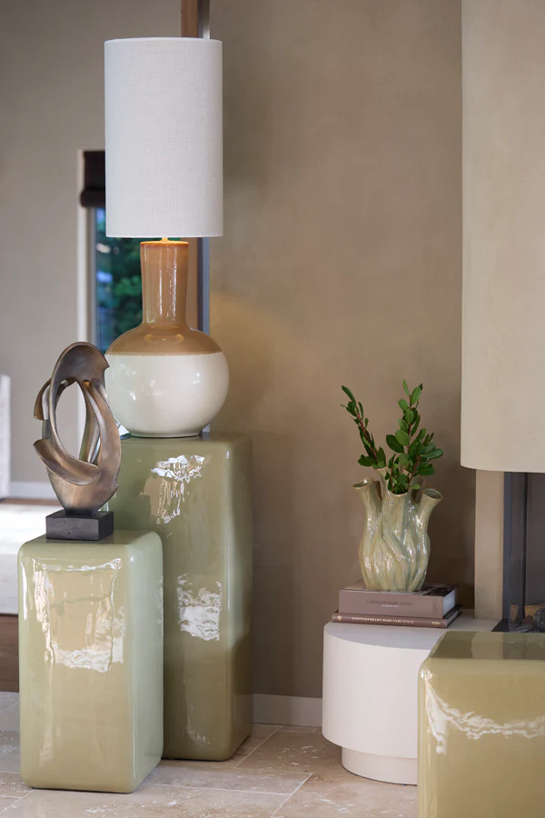 Lamp base 34x62 cm ULLOA ceramics light brown+cream - Image 6