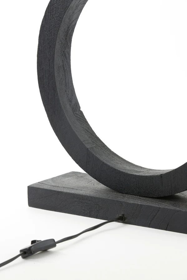 Lamp base 41x13x55 cm TINAR wood matt black - Image 5
