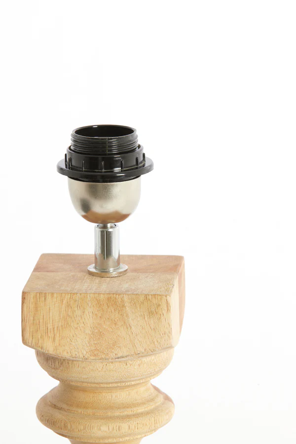Lamp base 9x9x36 cm CUMANI wood natural - Image 3