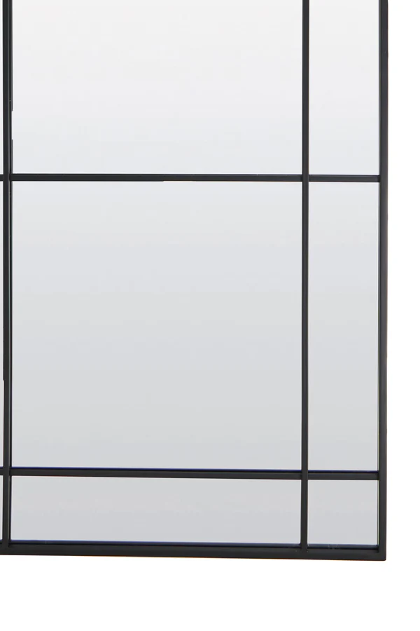 Mirror 77x3x183 cm RINCON clear glass+matt black - Image 2
