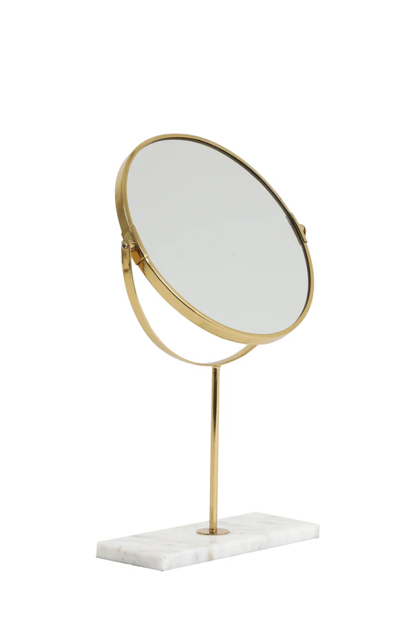 Mirror on base 24x9x40,5 cm RIESCO marble white-gold - Image 4
