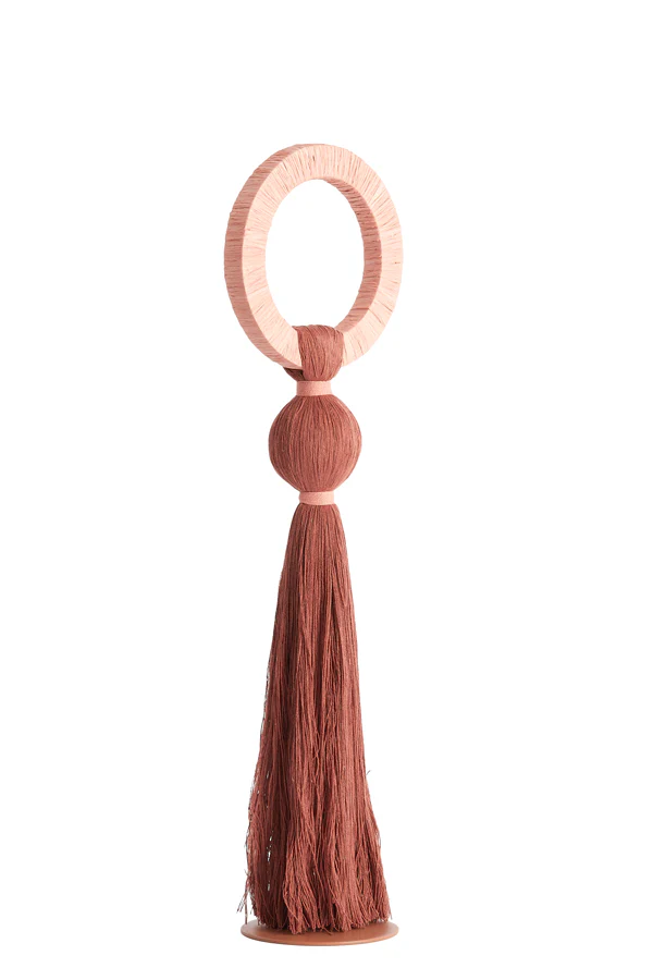 Ornament 14x62 cm YAVIZA terra+raffia light pink - Image 2