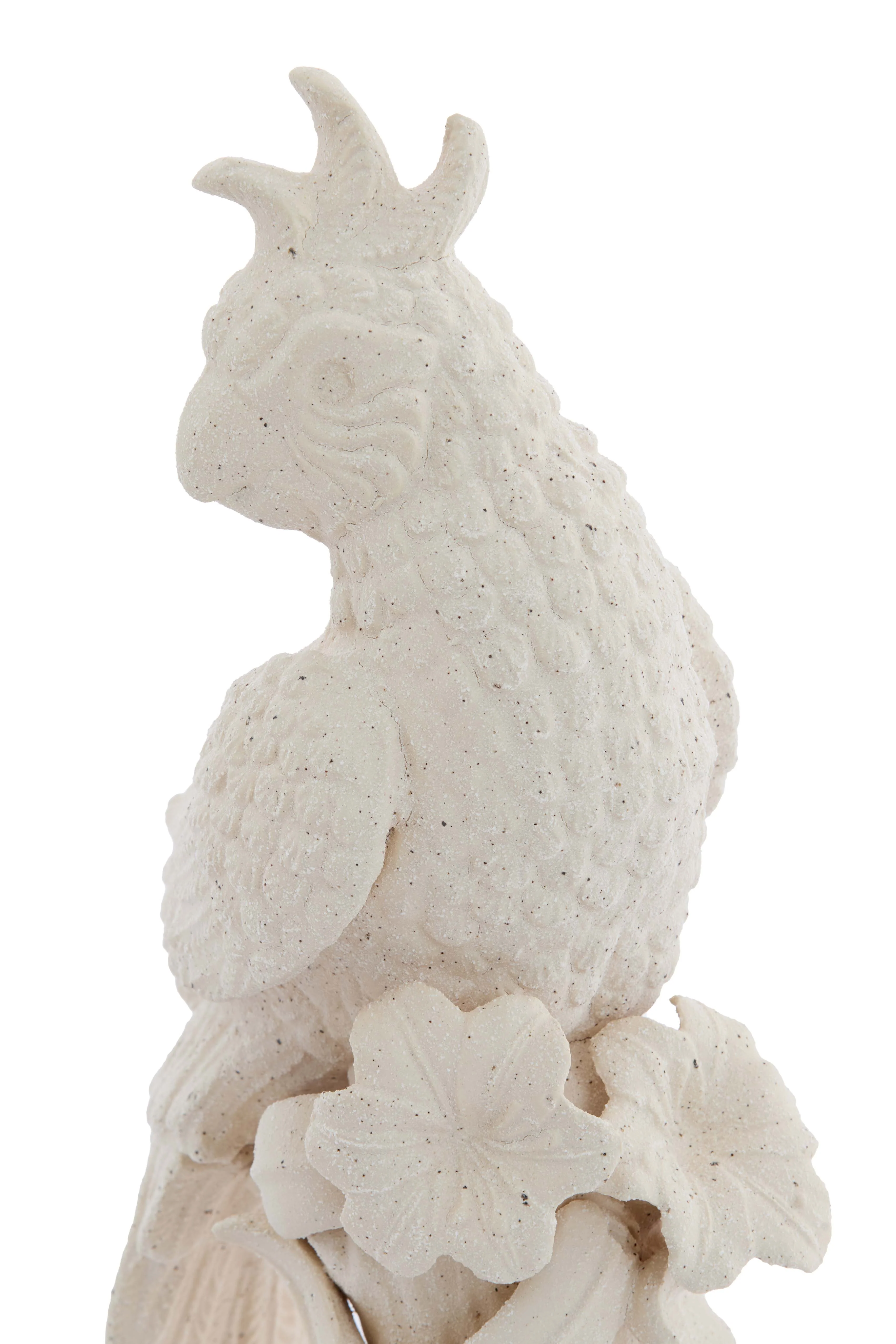 Ornament 22,5x14x39 cm BIRD ceramics matt cream - Image 3