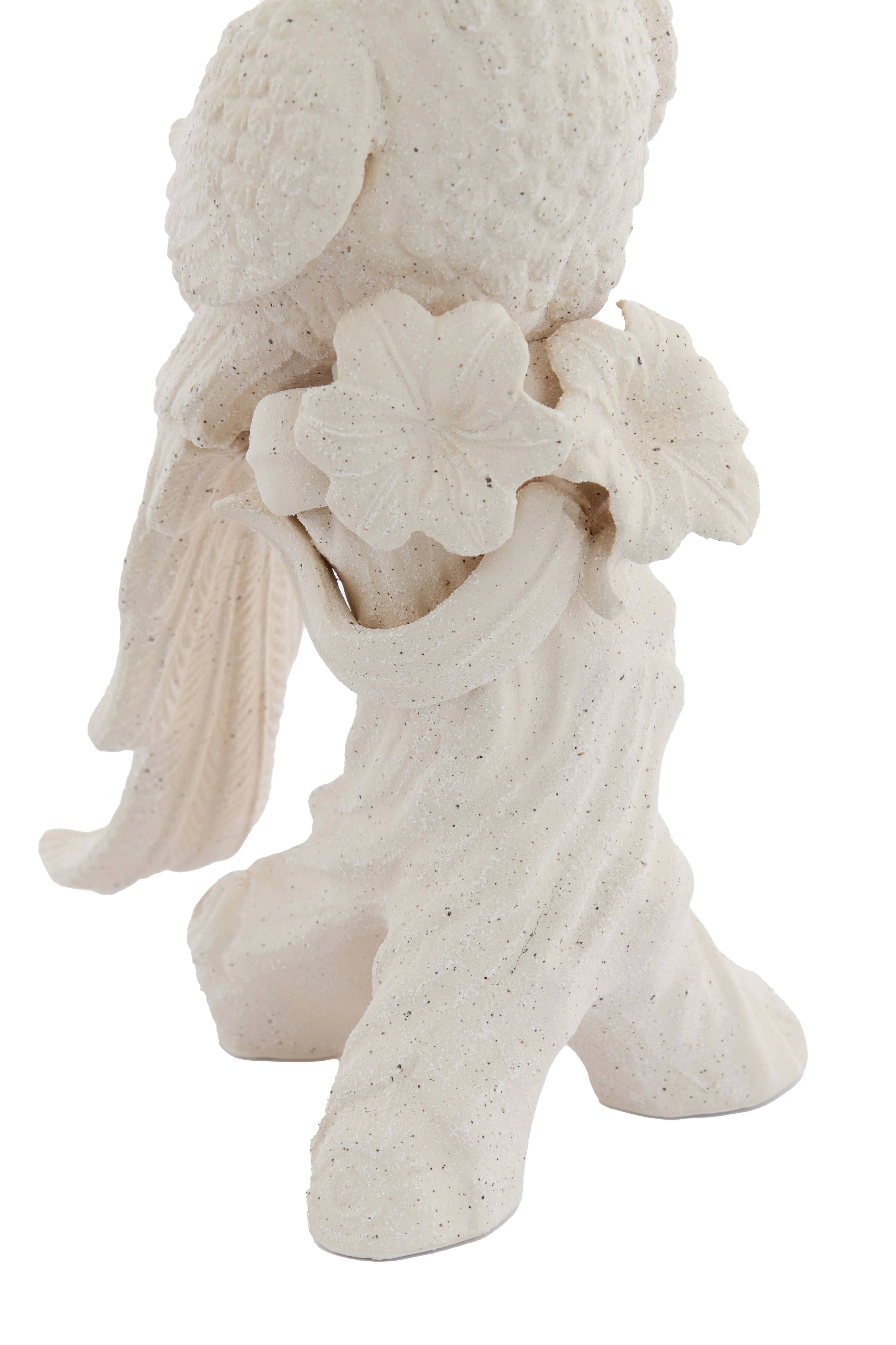 Ornament 22,5x14x39 cm BIRD ceramics matt cream - Image 4