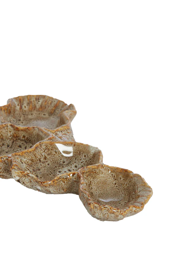Ornament 23,5x13x3 cm CINDEL ceramics brown - Image 3