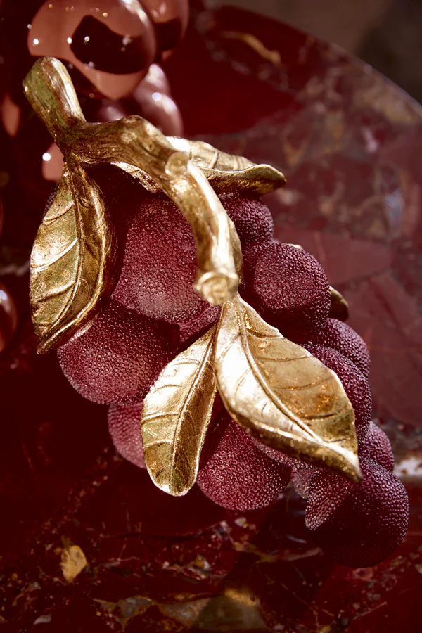Ornament 24x14x16,5 cm JAGODY burgundy+antique bronze - Image 3