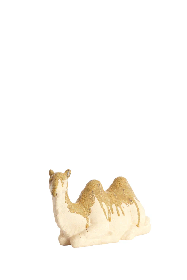 Ornament 26x10x15 cm CAMEL ceramics cream+olive green - Image 2