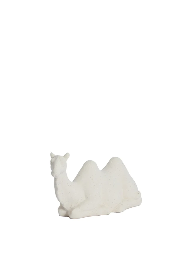 Ornament 26x10x15 cm CAMEL ceramics matt cream - Image 2