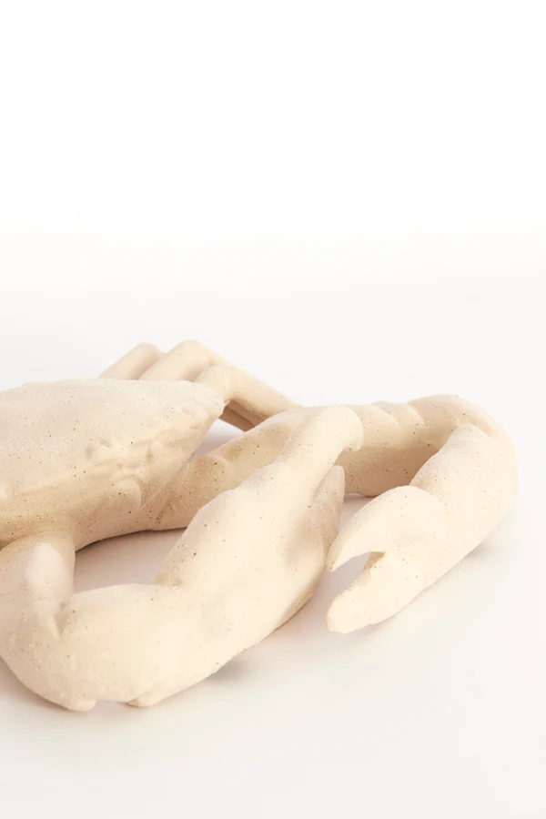 Ornament 29x29x6,5 cm CRAB ceramics cream - Image 2