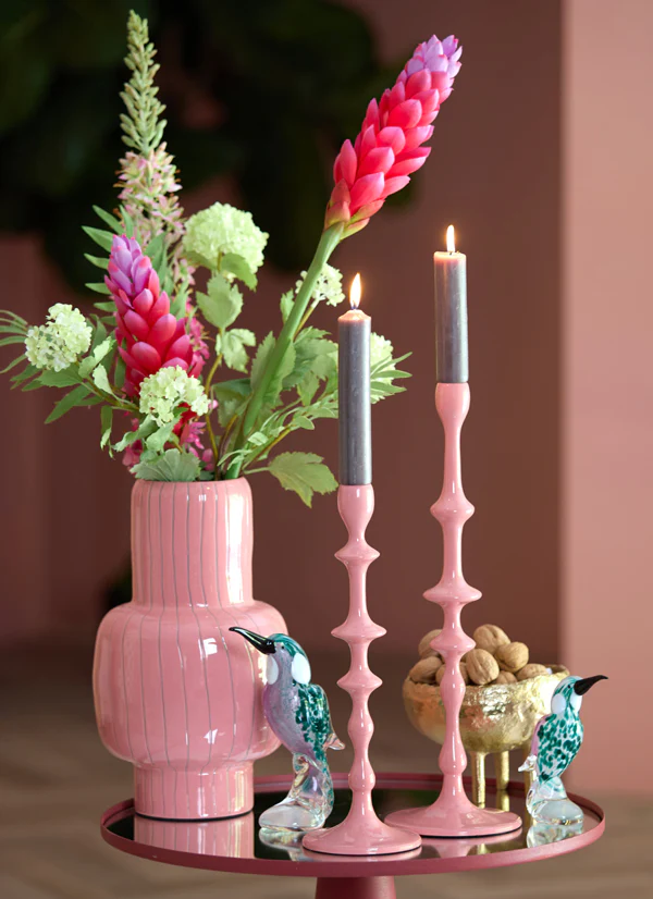 Ornament 8x5x16 cm BIRD glass emerald green+pink - Image 3